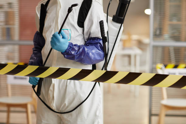 Professional Biohazard Cleanup technician working in Asbury, IA